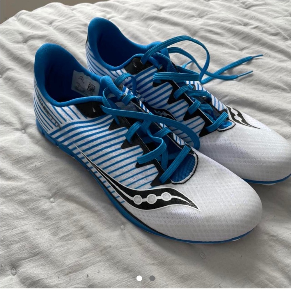 brand new running flats/spikes, Blue and white color with cool designs